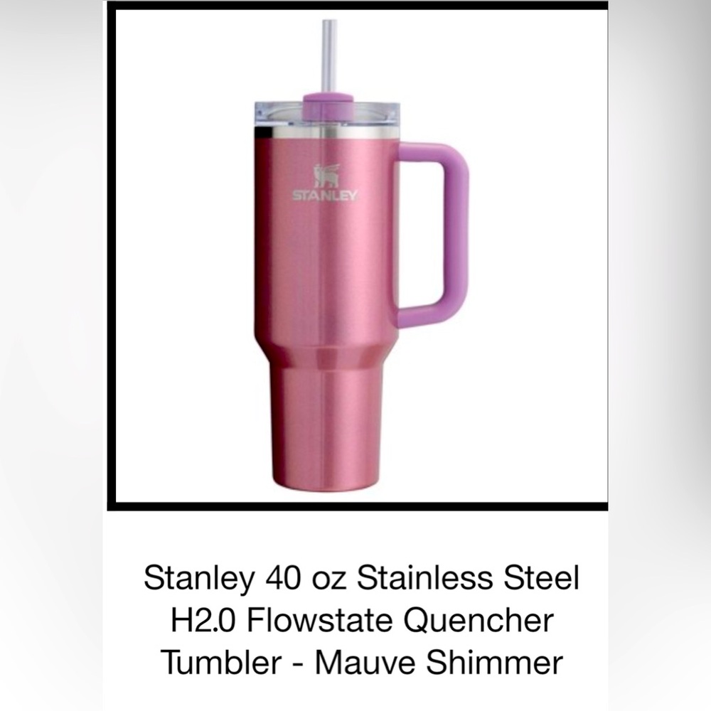 Stanley 40 oz stainless steel H2.0 Flowstate Quencher Tumbler - Mauve Shimmer